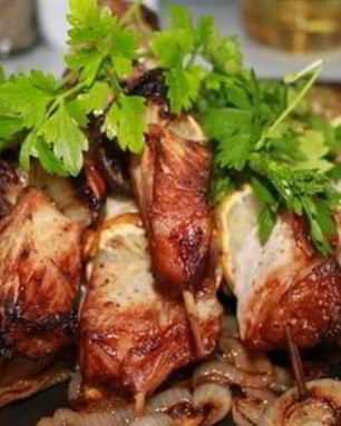 Шашлык из куриного филе в аэрогриле