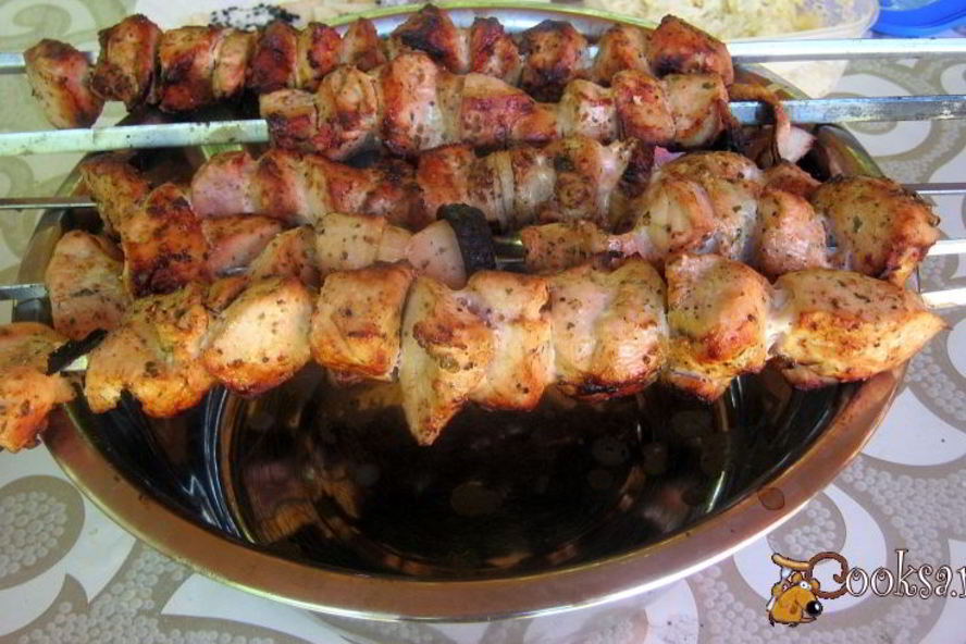 Рецепт шашлыка из курицы с лимоном
