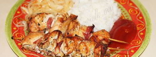 шашлык из курицы в духовке. Шаг 9