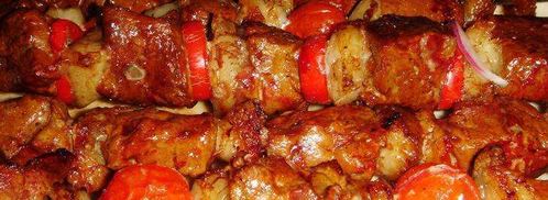 шашлык из печени с салом. Шаг 8