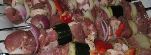 шашлык из свинины с киви. Шаг 3