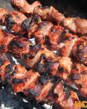 Шашлыке на минералке из свинины