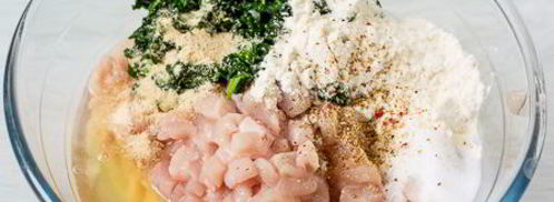 рубленые куриные шницели со шпинатом. Шаг 3