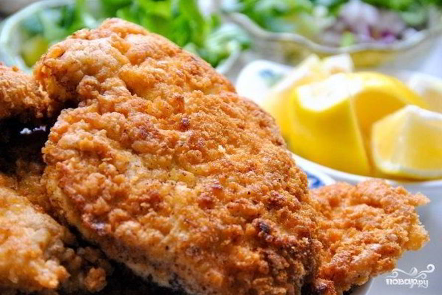 Рецепт шницеля из свинины на сковороде