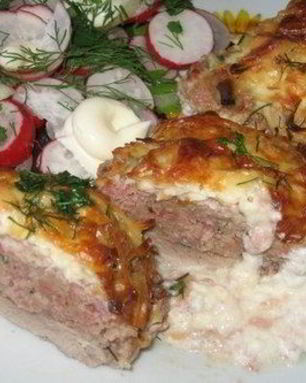 Шницель Нельсон в сливочном соусе