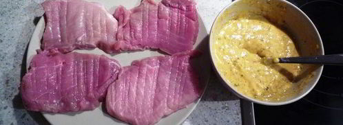 шницель в пряной горчичной панировке с салатом. Шаг 4