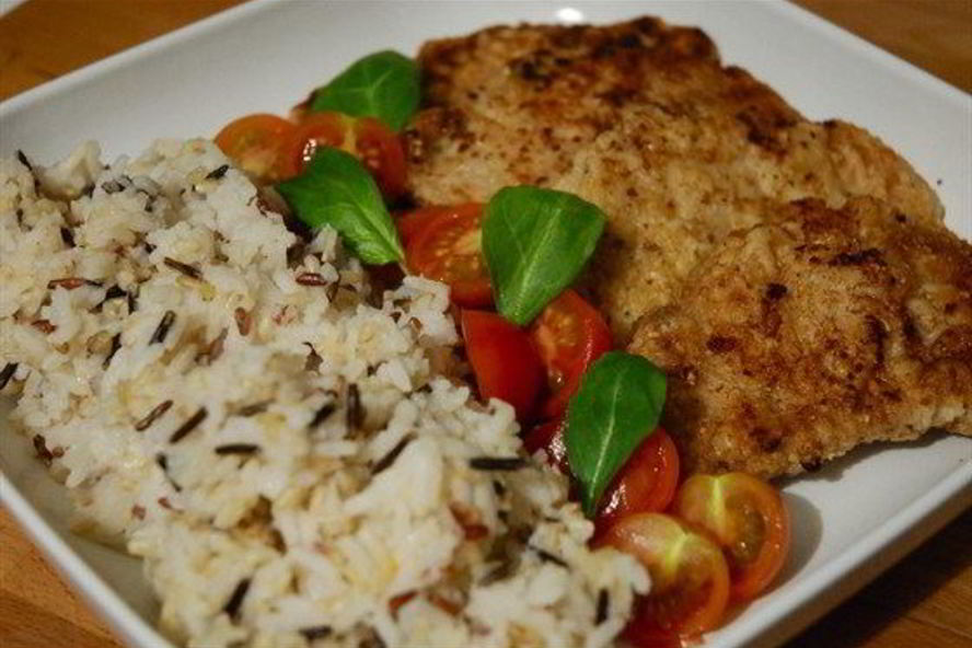 Рецепт свиного шницеля в отрубях