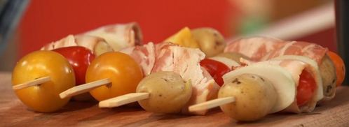 микс-стейк с овощным шашлычком. Шаг 5