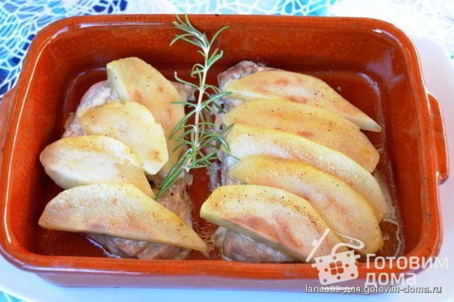 Рецепт стейка из тунца с грушей