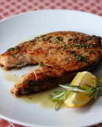 Стейк семги на гриле