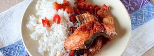 стейки из сома с рисом в мультиварке. Шаг 10