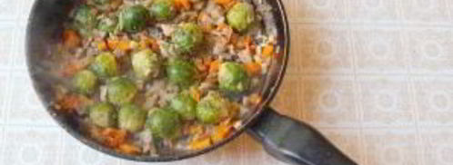 свиные стейки с грибами и брюссельской капустой. Шаг 3