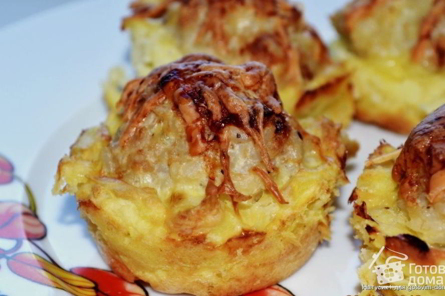 Рецепт куриных тефтелек в картофельных корзиночках