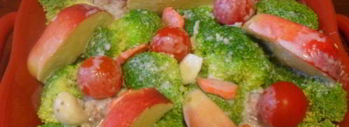 мясные тефтели, запеченные под овощной шубой и молочным соусом. Шаг 6