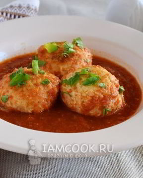 Тефтели из куриного фарша с подливкой