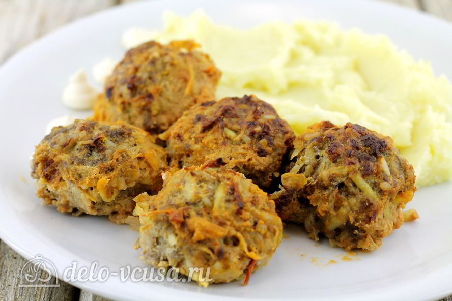 Рецепт тефтелей с рисом в духовке