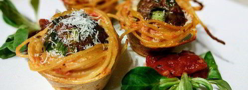 тефтели в гнездах из спагетти. Шаг 10