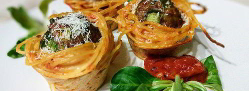 тефтели в гнездах из спагетти. Шаг 11