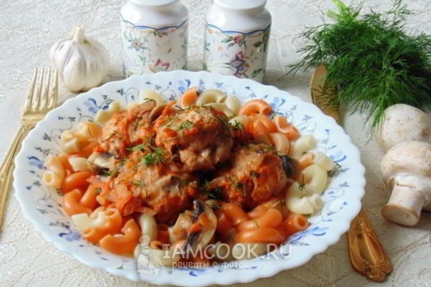 Рецепт тефтелей в грибном соусе