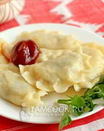 Постные вареники с картошкой и грибами