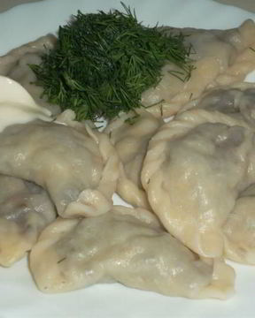 Вареники с шампиньонами