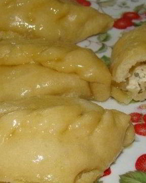 Вареники с творогом и укропом на пару