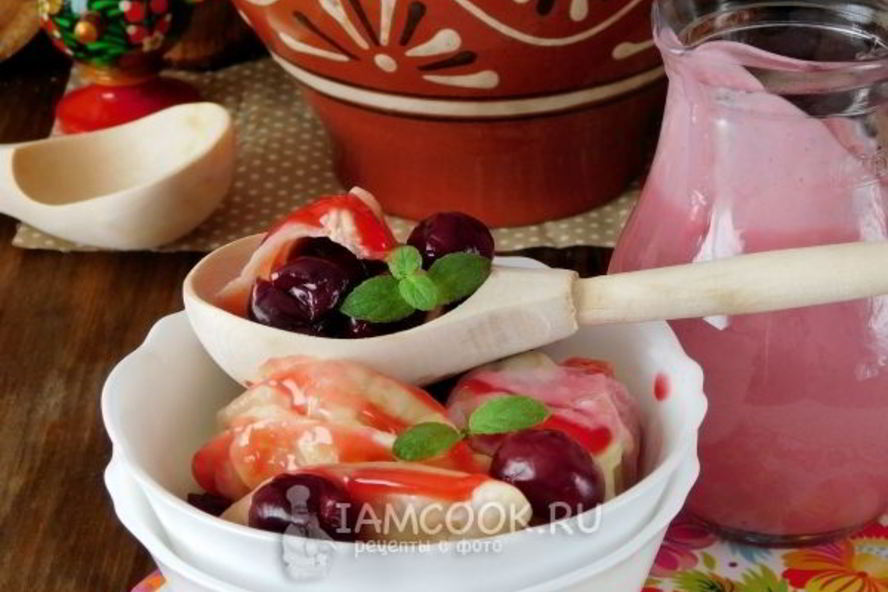 Рецепт вареников с вишней на кефире