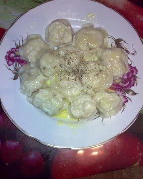 Заварные пельмешки с куриным мясом