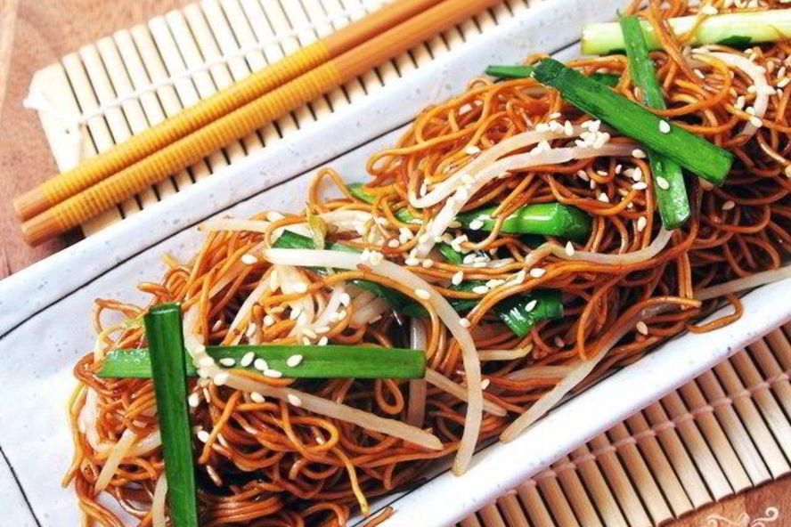 Рецепт яичной лапши с соевым соусом