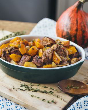 Жаркое из телятины с картофелем и тыквой