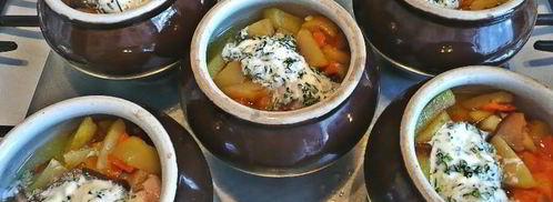 жаркое с грибами и картошкой в горшочках. Шаг 17