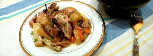 жаркое с грибами и картошкой в горшочках. Шаг 19