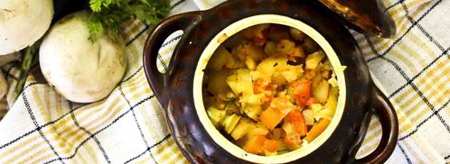 жаркое с курицей и черносливом в горшочках. Шаг 16