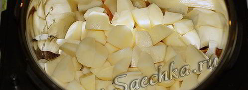 жаркое со свининой и картошкой в мультиварке steba. Шаг 3