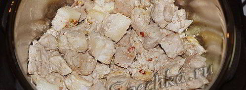 жаркое со свининой и картошкой в мультиварке steba. Шаг 4