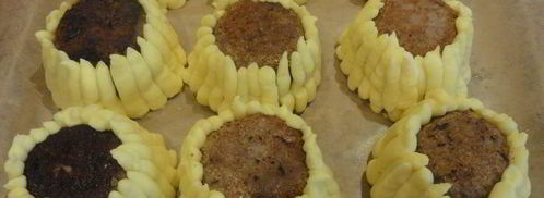 мясные зразы подсолнухи с хлопьями. Шаг 12