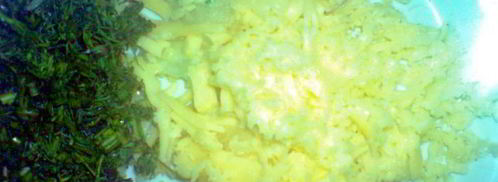 мясные зразы с зеленью, чесноком и сыром. Шаг 4