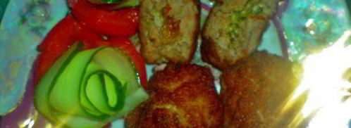 мясные зразы с зеленью, чесноком и сыром. Шаг 7