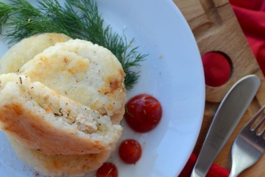 Рецепт рисовых зраз с мясной начинкой