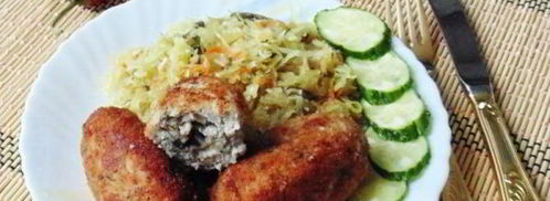 рыбные зразы с грибами и сыром. Шаг 16