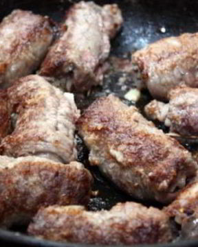 Зразы говяжьи с овощами