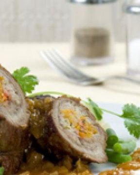 Зразы из говядины с курагой