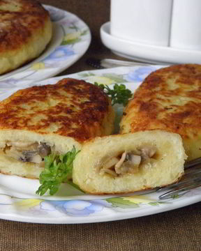 Зразы картофельные с грибами