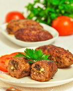 Зразы с грибами, луком и яйцом