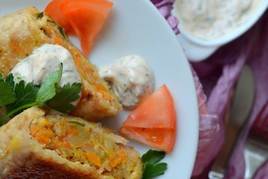 Рецепт зраз с пшеничной кашей и овощами