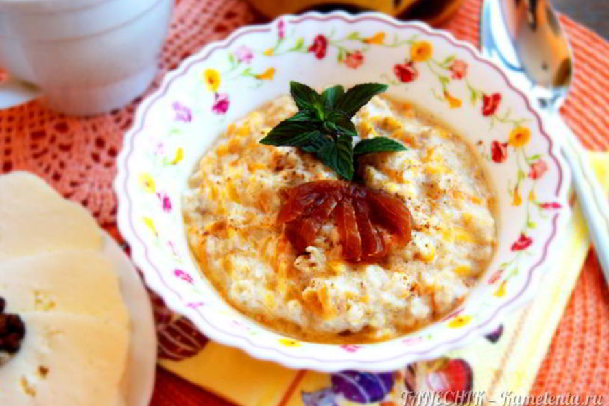 Рецепт быстрой каши с тыквой и сухофруктами