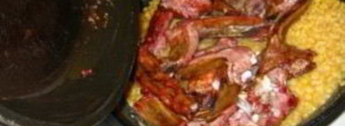 гороховая каша с копчеными ребрышками. Шаг 6