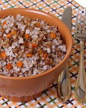 Быстрая гречневая каша с грибами