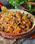 Гречка по-купечески томленная со свининой