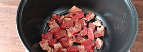 гречка с говядиной в мультиварке. Шаг 4